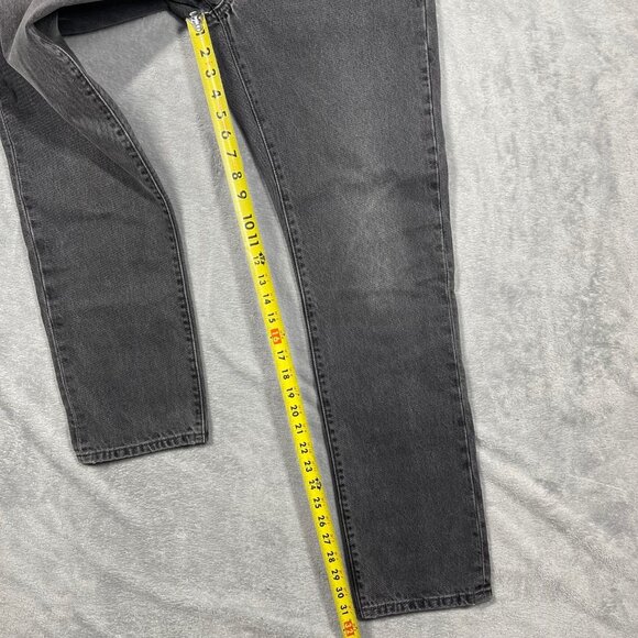 Levis Premium 501 Straight Leg Jeans 28x32 100% Cotton Mens Black Wash Big E New - Picture 8 of 12